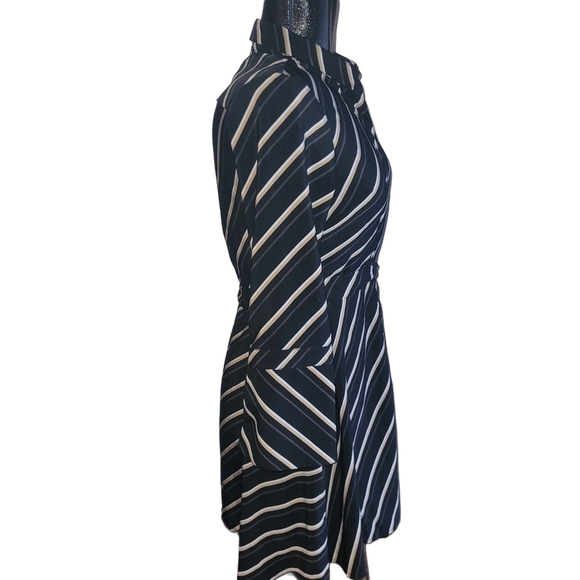 Banana Republic Black Striped Dress with Matching Belt 2P - Picture 4 of 7